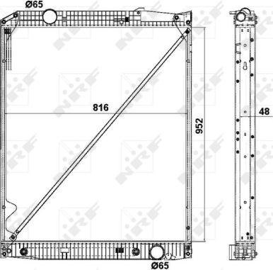 NRF 519577 - Radiator, engine cooling autospares.lv