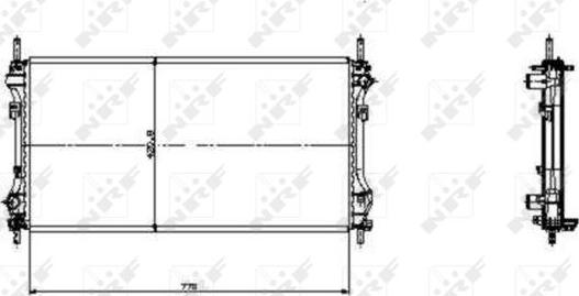 NRF 519697 - Radiator, engine cooling autospares.lv