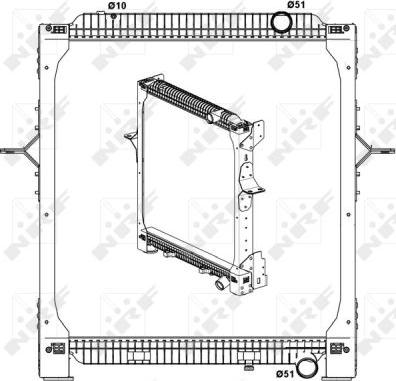 NRF 519798 - Radiator, engine cooling autospares.lv