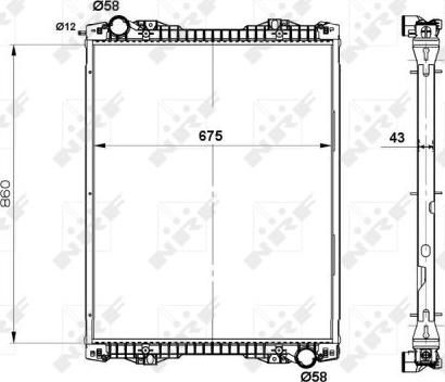 NRF 519743 - Radiator, engine cooling autospares.lv