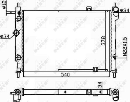 NRF 514647 - Radiator, engine cooling autospares.lv