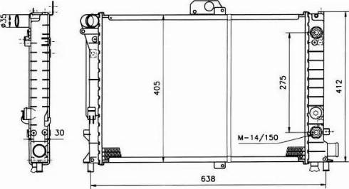 NRF 514141 - Radiator, engine cooling autospares.lv