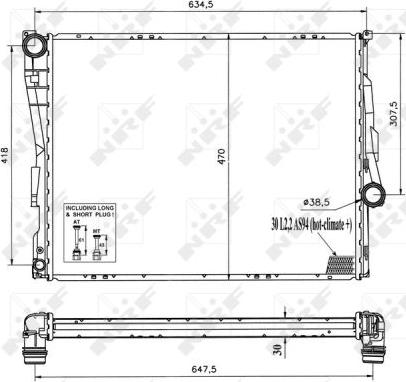 NRF 51577 - Radiator, engine cooling autospares.lv