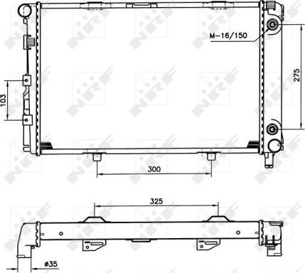 NRF 516580 - Radiator, engine cooling autospares.lv