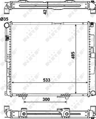 NRF 516572 - Radiator, engine cooling autospares.lv