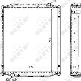 NRF 51604 - Radiator, engine cooling autospares.lv