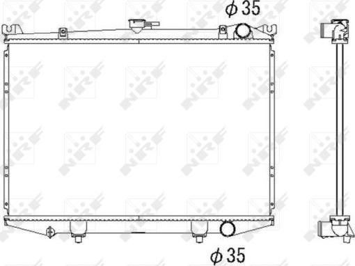 NRF 516842 - Radiator, engine cooling autospares.lv