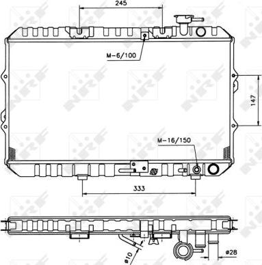 NRF 516354 - Radiator, engine cooling autospares.lv