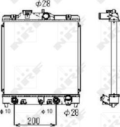 NRF 516356 - Radiator, engine cooling autospares.lv