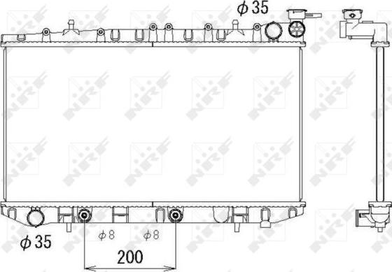 NRF 513497 - Radiator, engine cooling autospares.lv