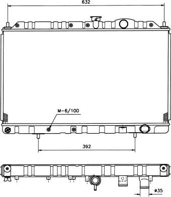 NRF 513485 - Radiator, engine cooling autospares.lv