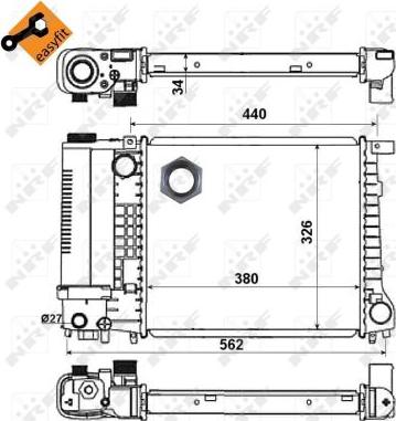 NRF 51351 - Radiator, engine cooling autospares.lv