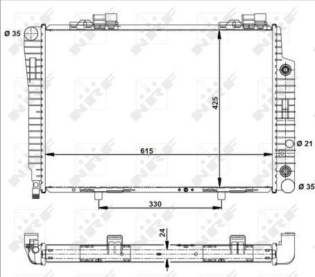 NRF 51282 - Radiator, engine cooling autospares.lv