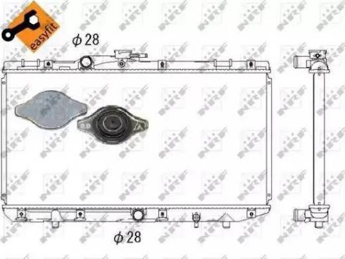 NRF 517621 - Radiator, engine cooling autospares.lv