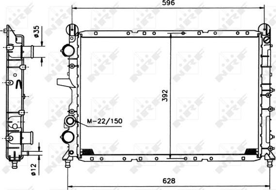 NRF 58995 - Radiator, engine cooling autospares.lv