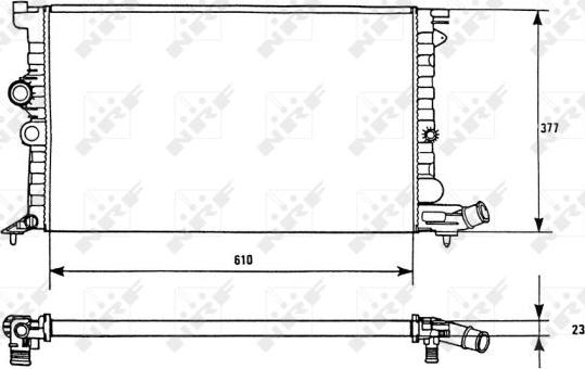 NRF 58946 - Radiator, engine cooling autospares.lv