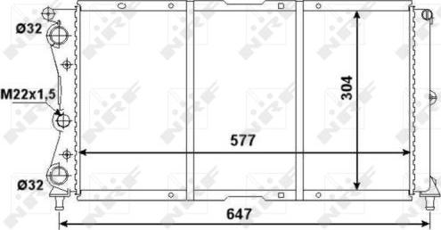 NRF 58955 - Radiator, engine cooling autospares.lv