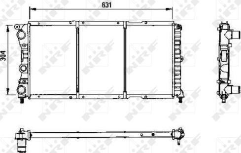 NRF 58956 - Radiator, engine cooling autospares.lv