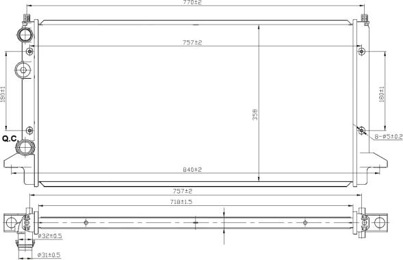 NRF 58950 - Radiator, engine cooling autospares.lv