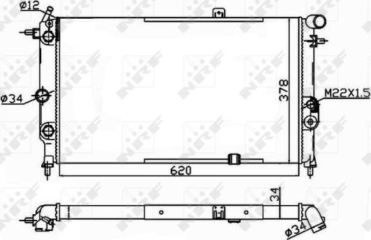 NRF 58973A - Radiator, engine cooling autospares.lv