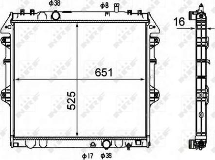 NRF 58491 - Radiator, engine cooling autospares.lv