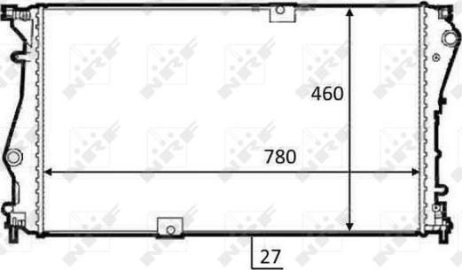 NRF 58498 - Radiator, engine cooling autospares.lv