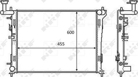 NRF 58462 - Radiator, engine cooling autospares.lv