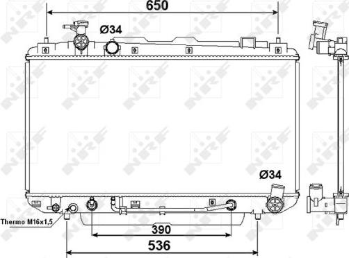 NRF 58415 - Radiator, engine cooling autospares.lv