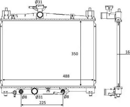 NRF 58644 - Cooler, drive battery autospares.lv