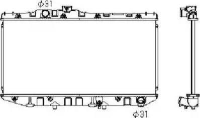 NRF 586711 - Radiator, engine cooling autospares.lv