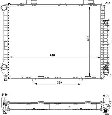 NRF 58098 - Radiator, engine cooling autospares.lv