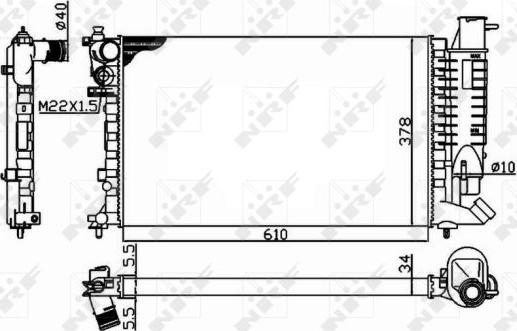 NRF 58092 - Radiator, engine cooling autospares.lv