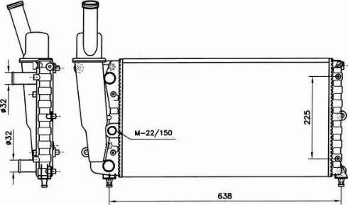 NRF 58056 - Radiator, engine cooling autospares.lv