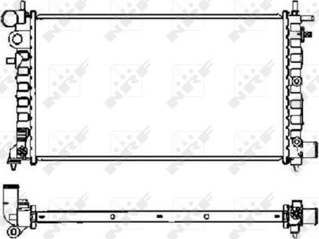 NRF 58068 - Radiator, engine cooling autospares.lv