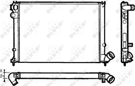 NRF 58076 - Radiator, engine cooling autospares.lv