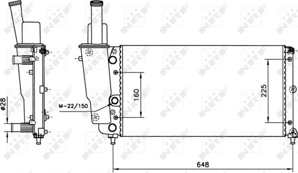 NRF 58072 - Radiator, engine cooling autospares.lv