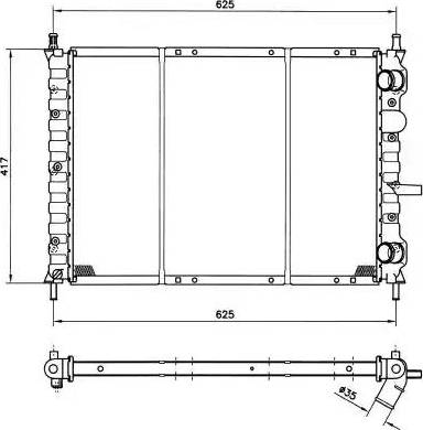 NRF 58190 - Radiator, engine cooling autospares.lv