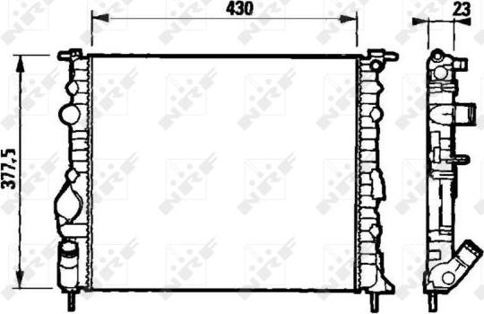 NRF 58192 - Radiator, engine cooling autospares.lv