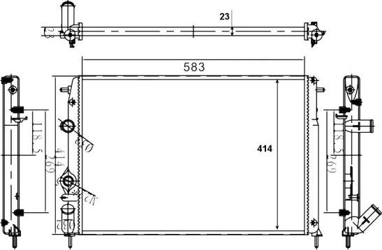 NRF 58106A - Radiator, engine cooling autospares.lv