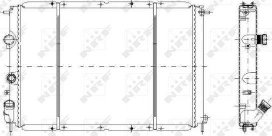 NRF 58106 - Radiator, engine cooling autospares.lv