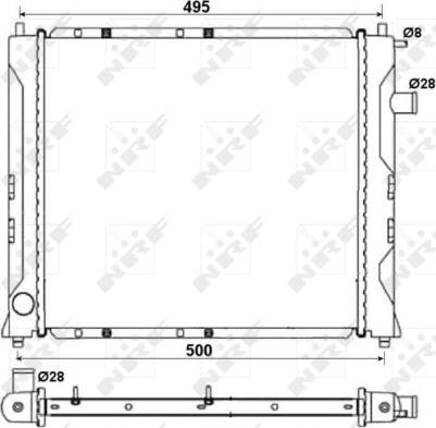 NRF 58107A - Radiator, engine cooling autospares.lv