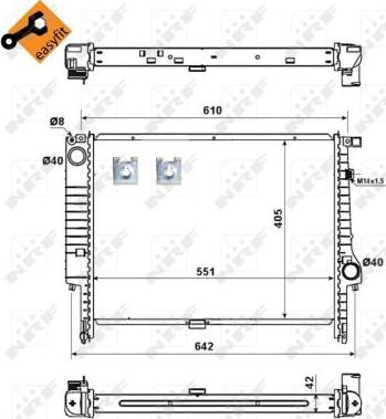 NRF 58117 - Radiator, engine cooling autospares.lv