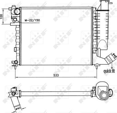 NRF 58184 - Radiator, engine cooling autospares.lv