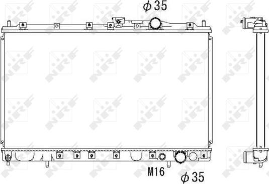 NRF 58182 - Radiator, engine cooling autospares.lv