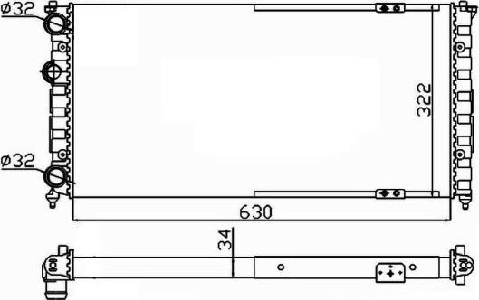 NRF 58135 - Radiator, engine cooling autospares.lv