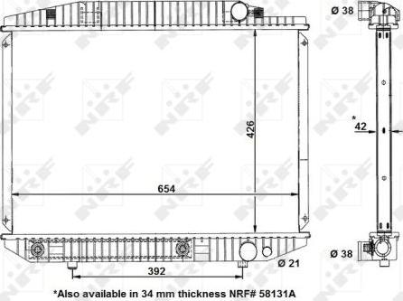 NRF 58131 - Radiator, engine cooling autospares.lv