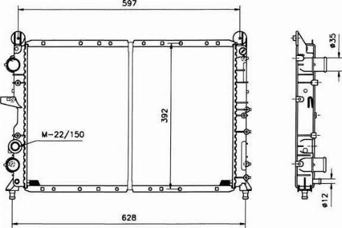 NRF 58124 - Radiator, engine cooling autospares.lv