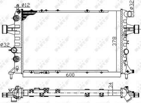 NRF 58178A - Radiator, engine cooling autospares.lv