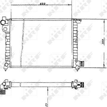 NRF 58893 - Radiator, engine cooling autospares.lv