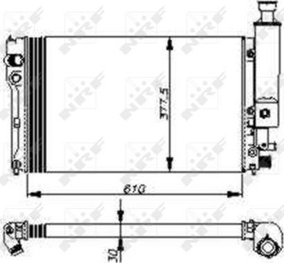 NRF 58805 - Radiator, engine cooling autospares.lv